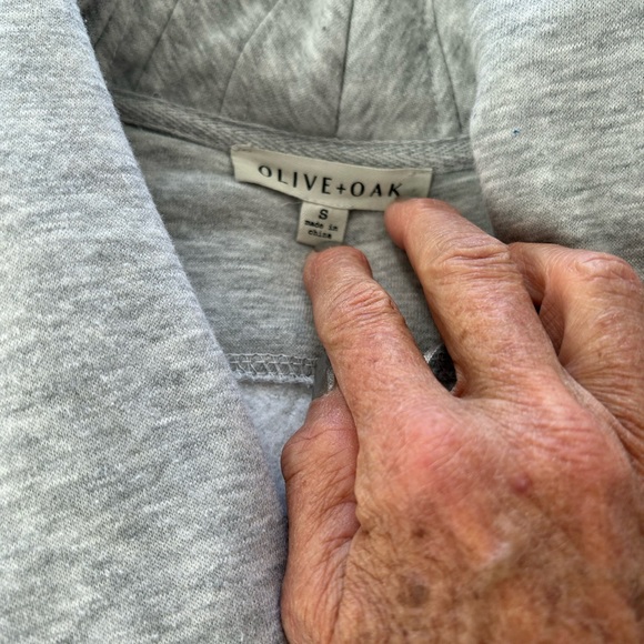 Fleece lined open front tunic style sweatshirt jacket - Picture 5 of 6